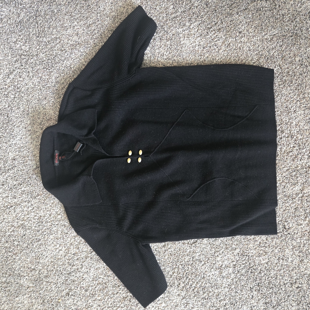 Escada Black Cardigan with Gold Accents
